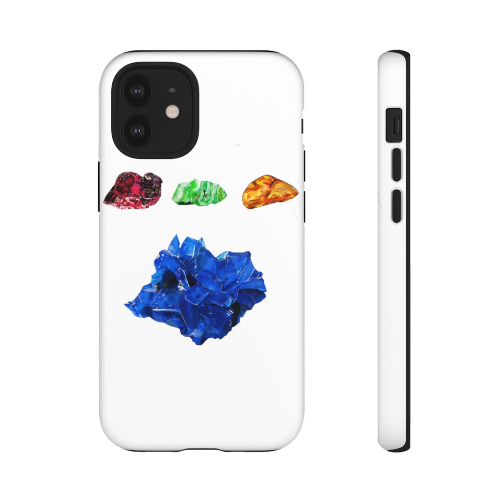 Minerals Tough Cases showcasing vibrant designs with dual-layer protection for smartphones.