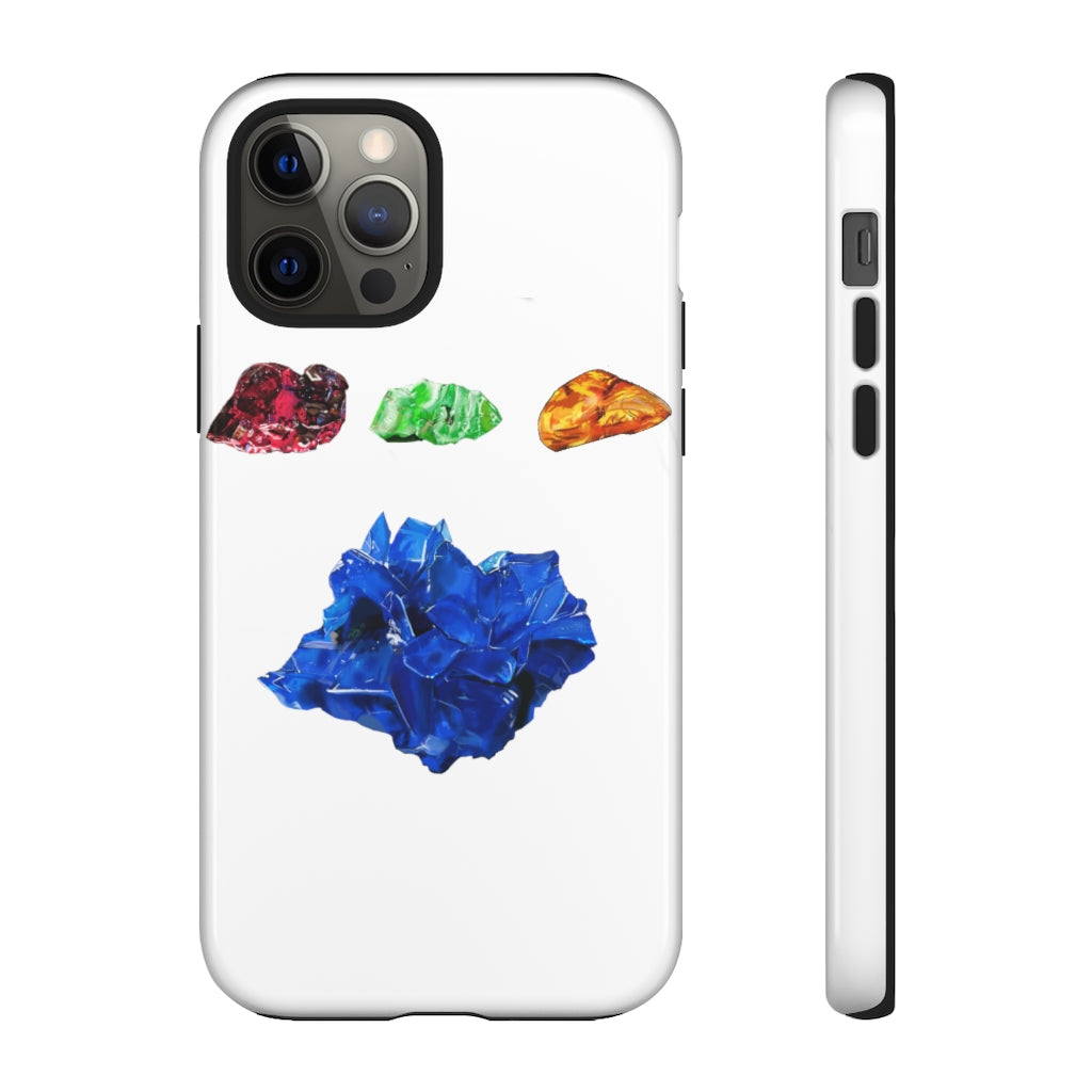 Minerals Tough Cases showcasing vibrant designs with dual-layer protection for smartphones.