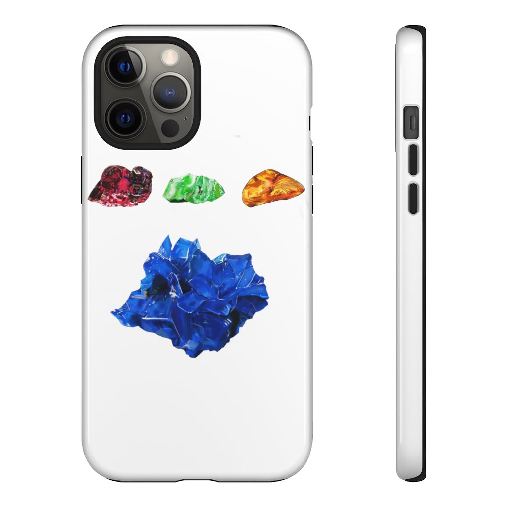 Minerals Tough Cases showcasing vibrant designs with dual-layer protection for smartphones.