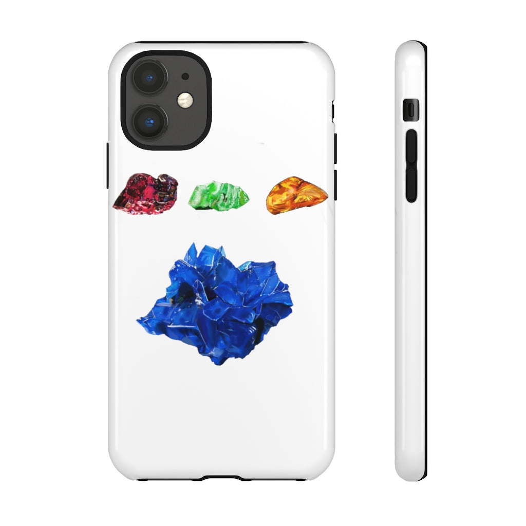 Minerals Tough Cases showcasing vibrant designs with dual-layer protection for smartphones.