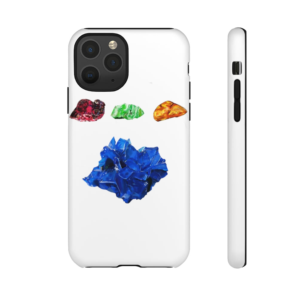 Minerals Tough Cases showcasing vibrant designs with dual-layer protection for smartphones.