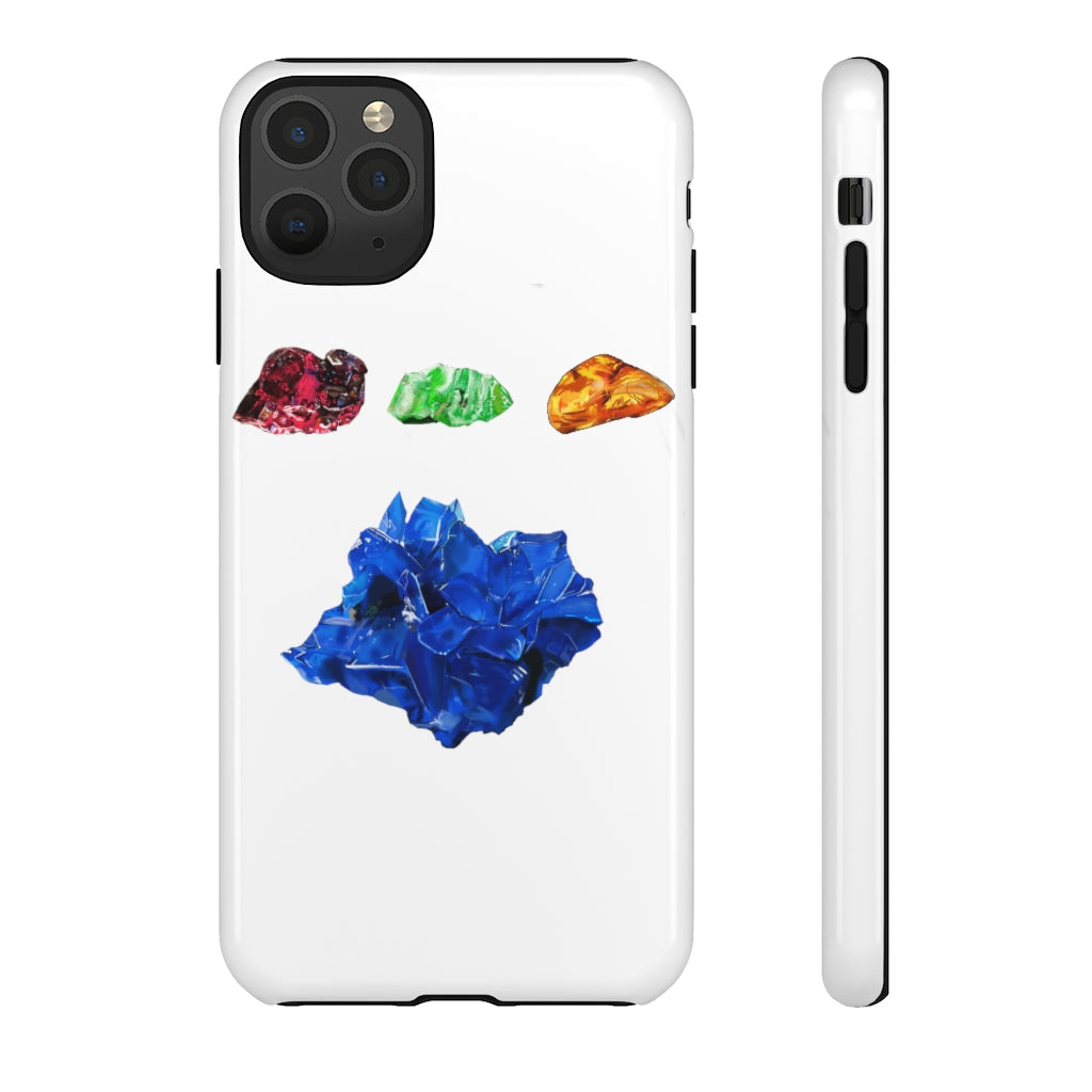 Minerals Tough Cases showcasing vibrant designs with dual-layer protection for smartphones.