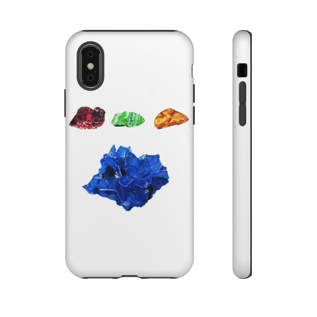 Minerals Tough Cases showcasing vibrant designs with dual-layer protection for smartphones.