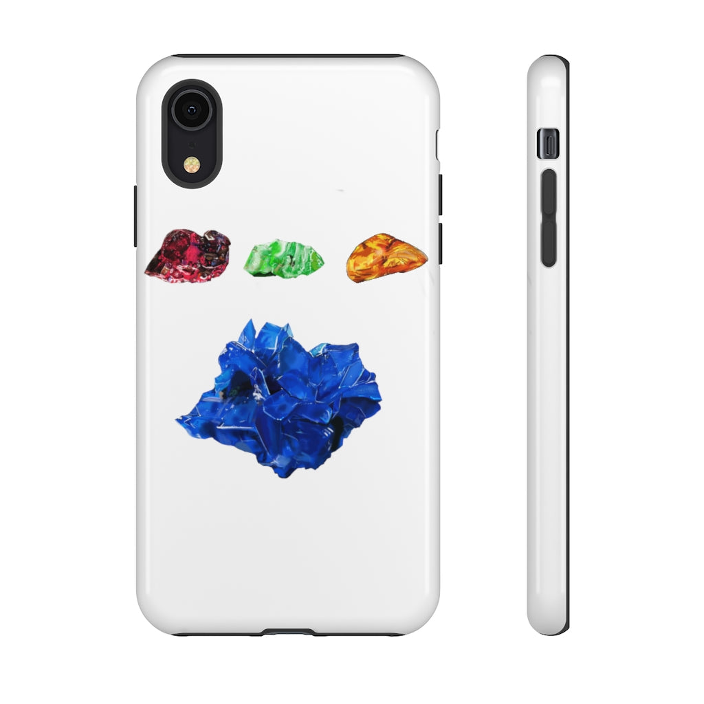 Minerals Tough Cases showcasing vibrant designs with dual-layer protection for smartphones.