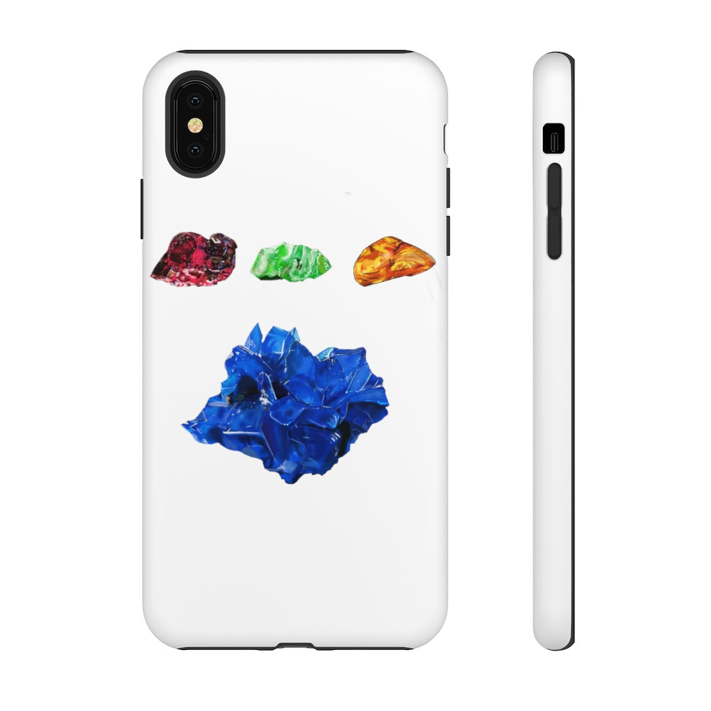 Minerals Tough Cases showcasing vibrant designs with dual-layer protection for smartphones.