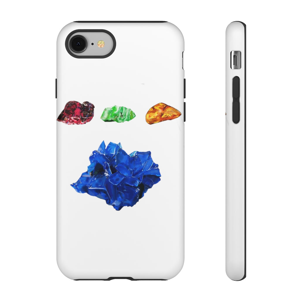 Minerals Tough Cases showcasing vibrant designs with dual-layer protection for smartphones.