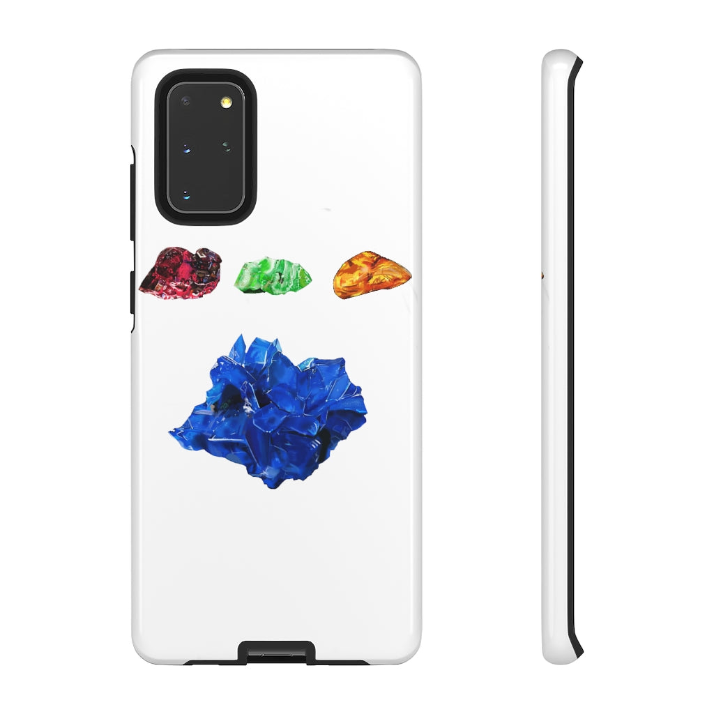 Minerals Tough Cases showcasing vibrant designs with dual-layer protection for smartphones.