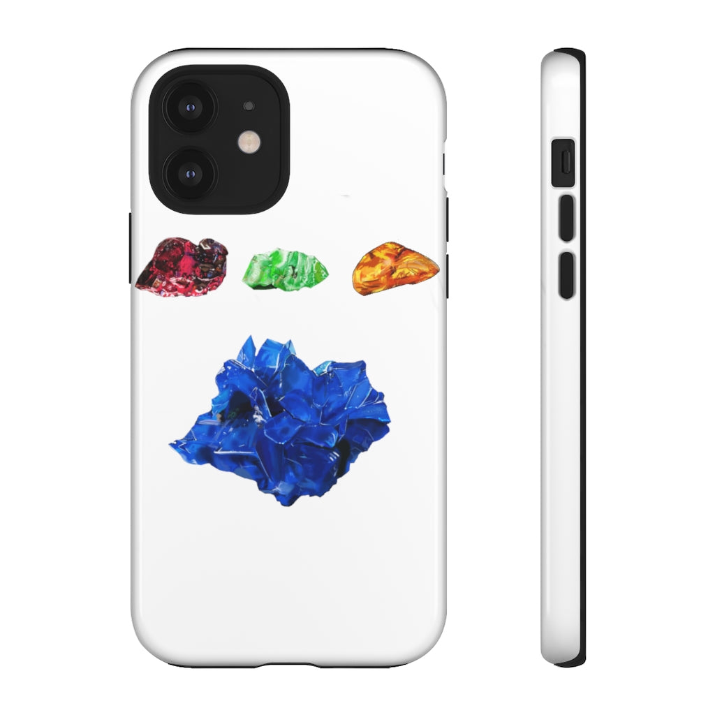 Minerals Tough Cases showcasing vibrant designs with dual-layer protection for smartphones.