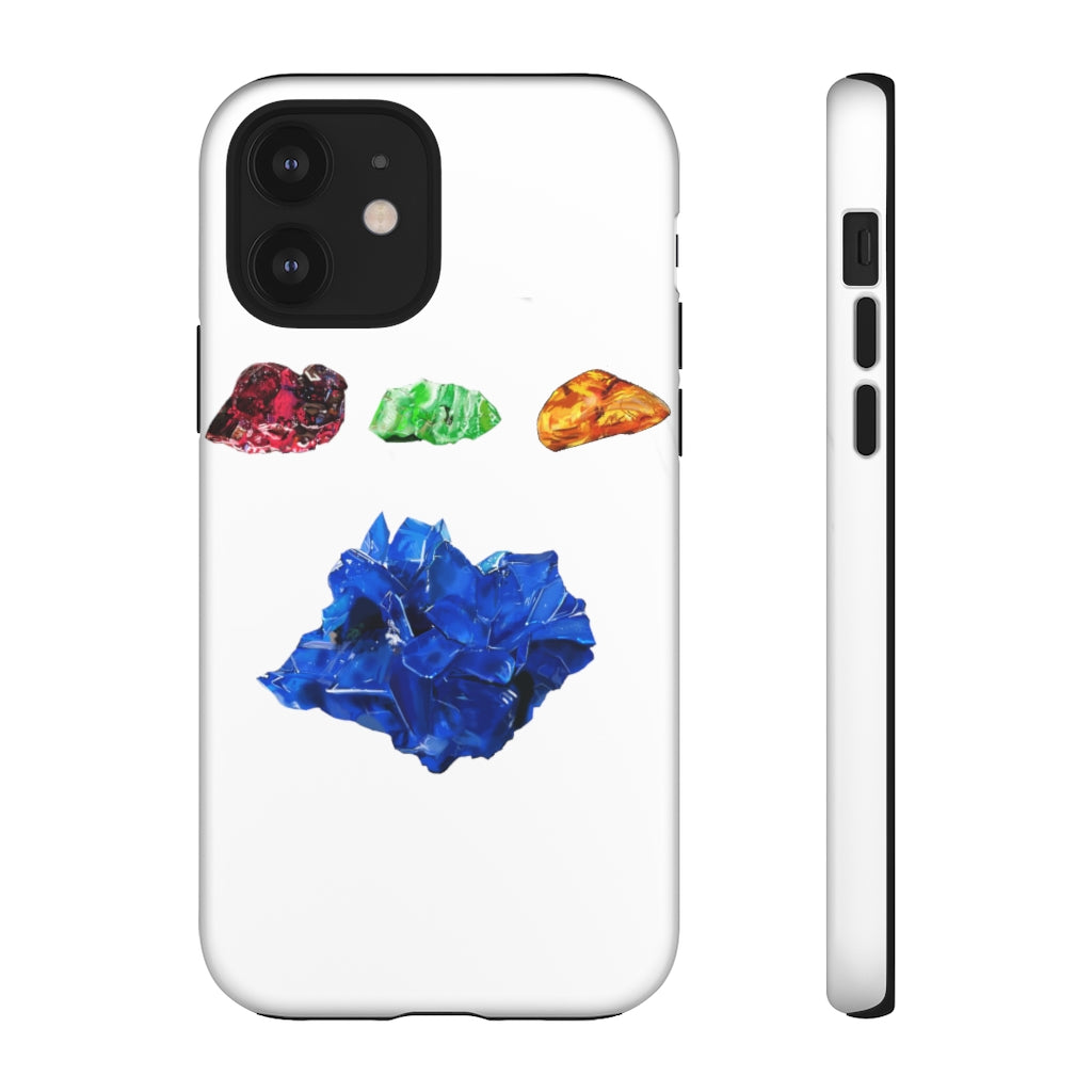 Minerals Tough Cases showcasing vibrant designs with dual-layer protection for smartphones.