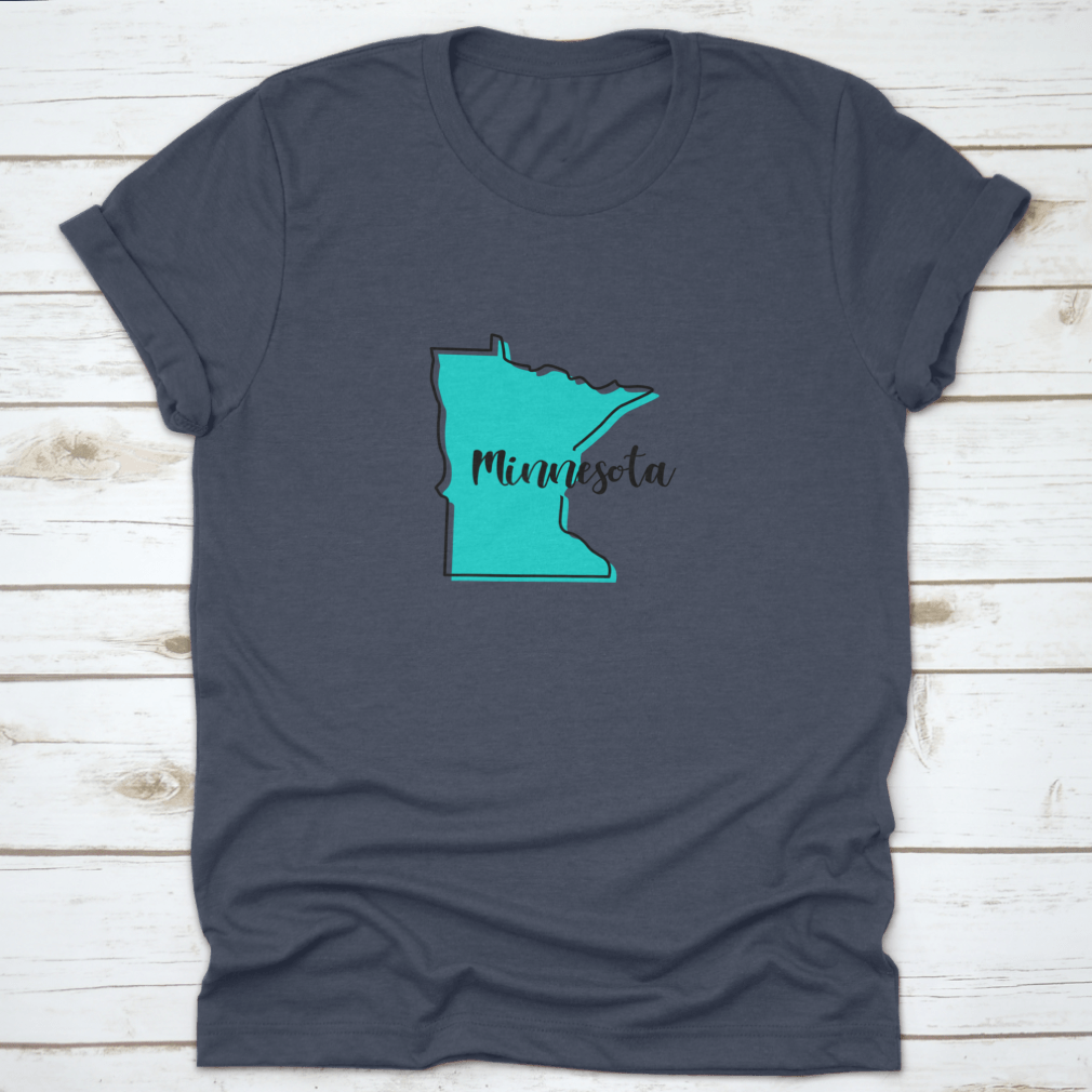 A detailed vector design of the state of Minnesota, showcasing its geographical features and boundaries.