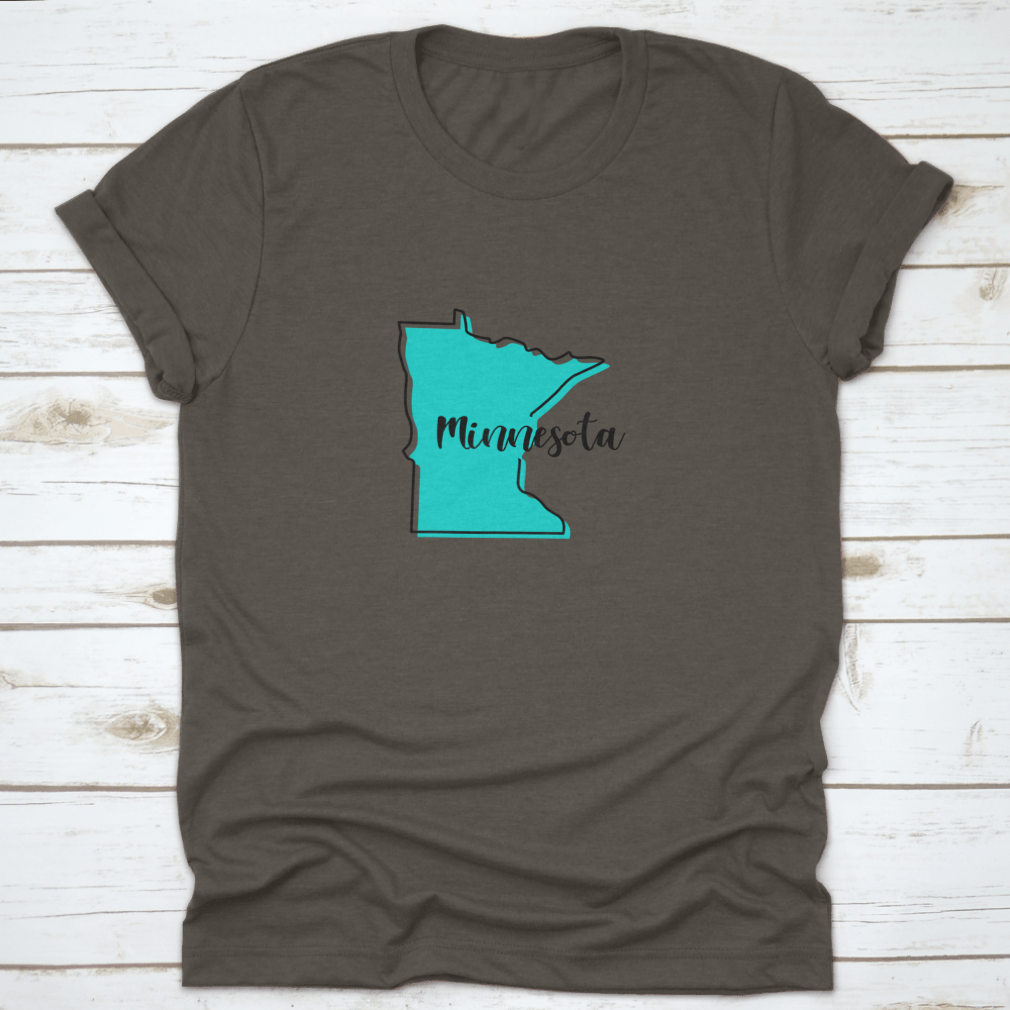 A detailed vector design of the state of Minnesota, showcasing its geographical features and boundaries.