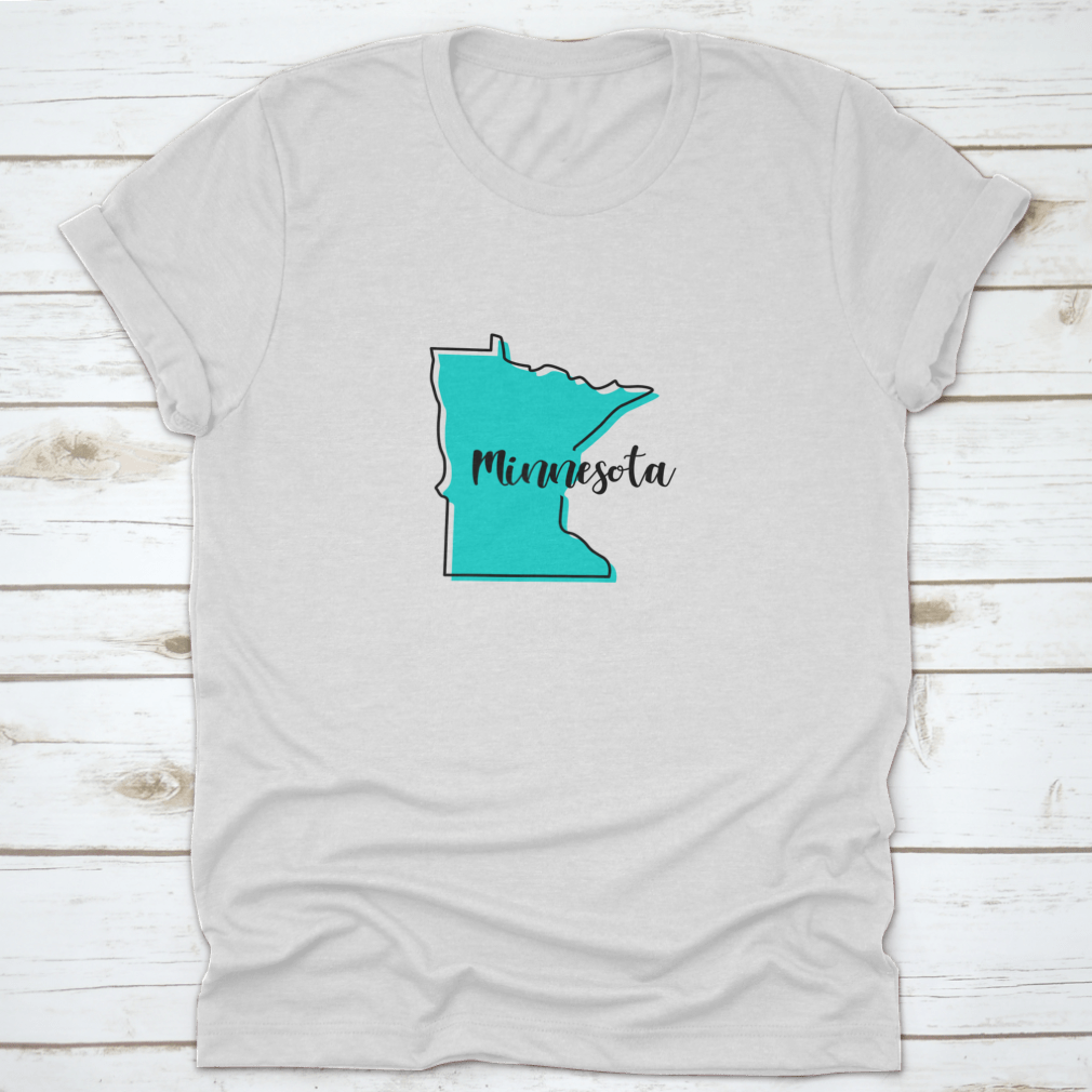 A detailed vector design of the state of Minnesota, showcasing its geographical features and boundaries.