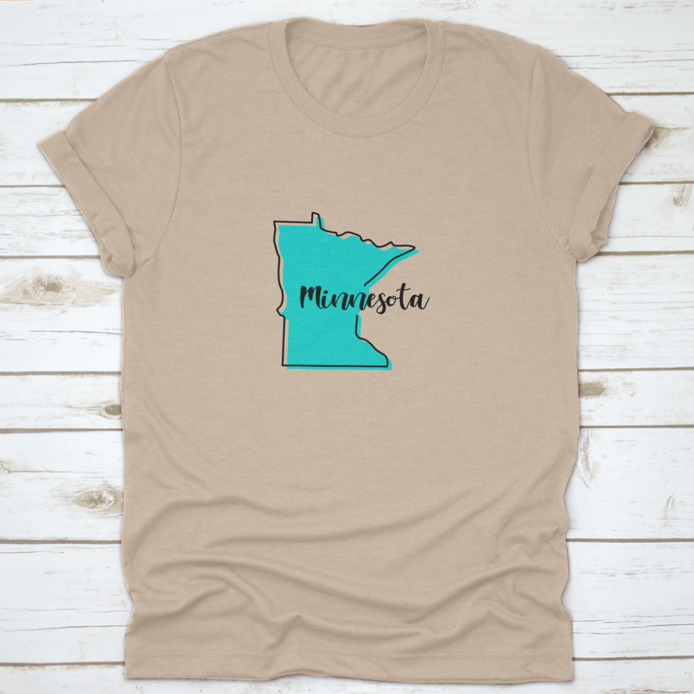 A detailed vector design of the state of Minnesota, showcasing its geographical features and boundaries.