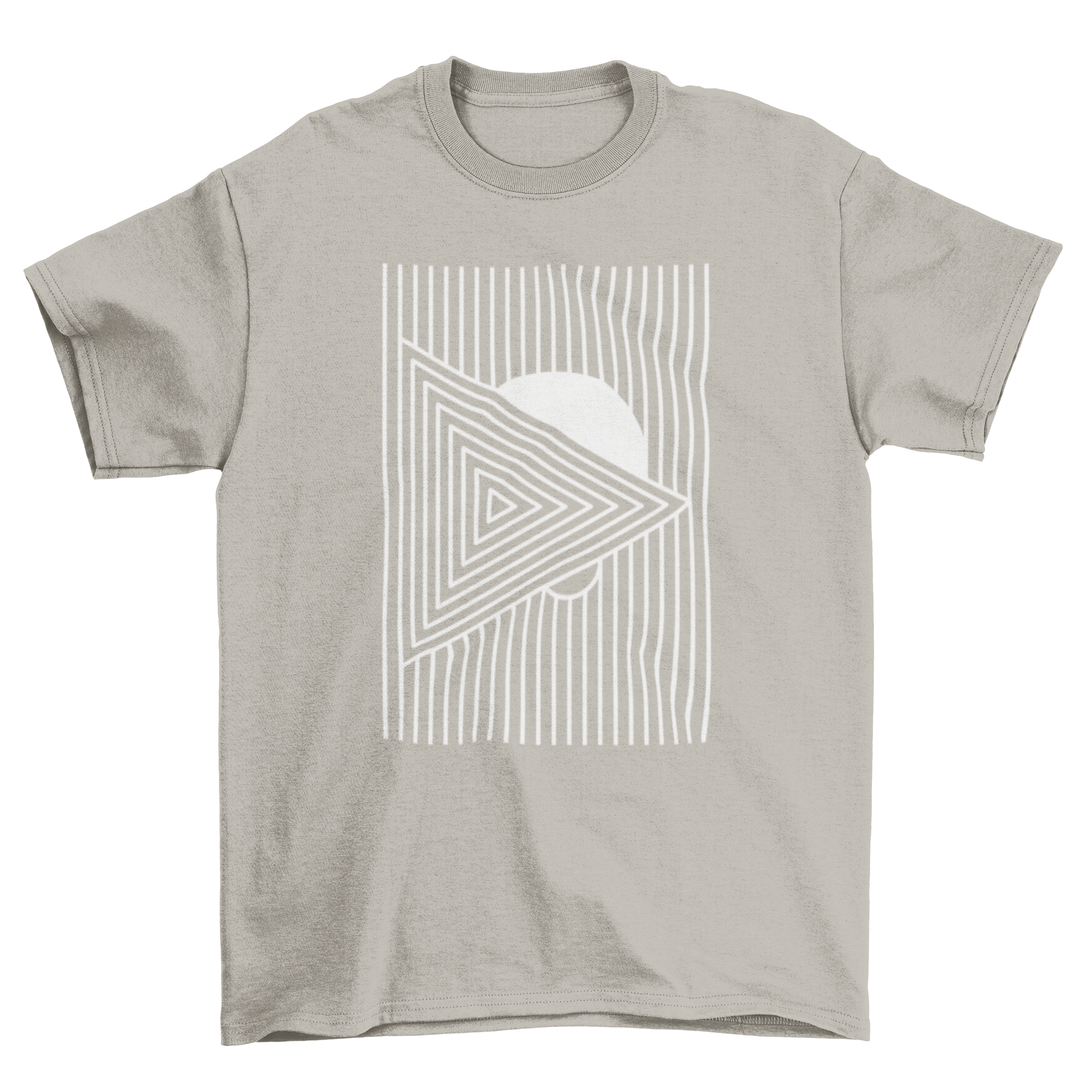 A stylish Minimal Geometric T-shirt featuring an abstract geometric design in modern colors.