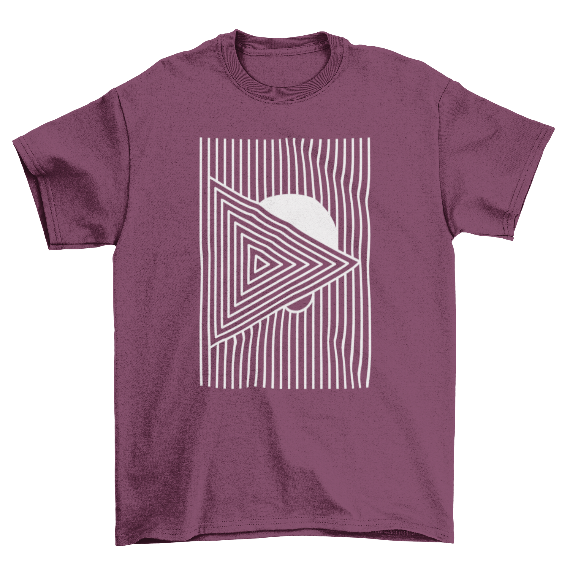 A stylish Minimal Geometric T-shirt featuring an abstract geometric design in modern colors.