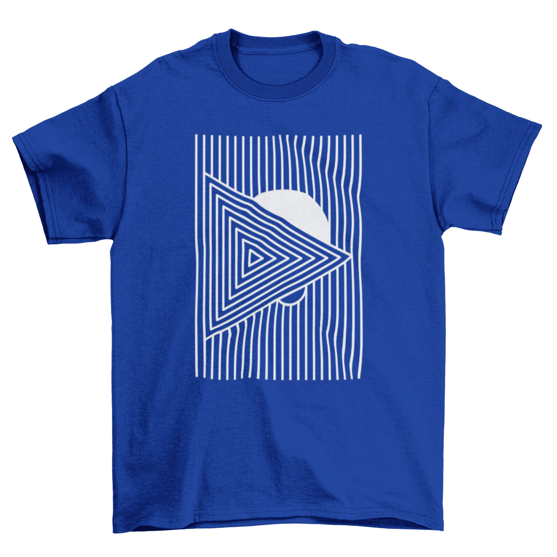 A stylish Minimal Geometric T-shirt featuring an abstract geometric design in modern colors.