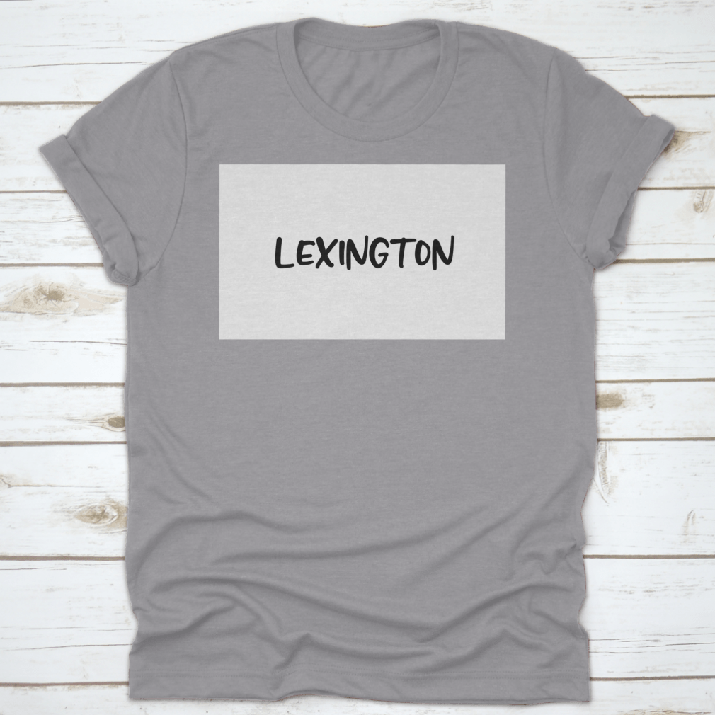 Modern Calligraphy Text of Lexington featuring elegant handwritten typography on a soft cotton fabric.