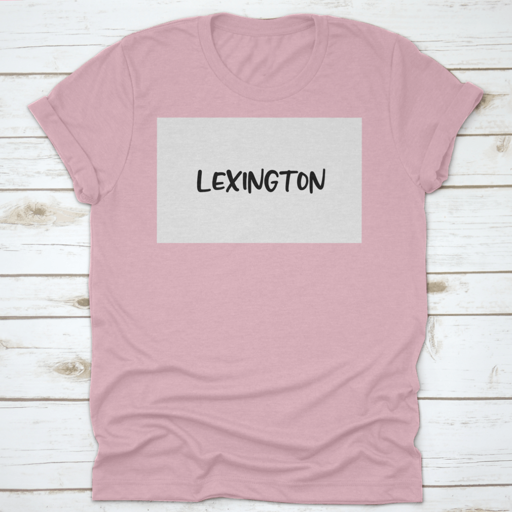 Modern Calligraphy Text of Lexington featuring elegant handwritten typography on a soft cotton fabric.