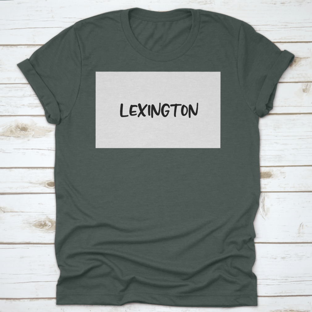 Modern Calligraphy Text of Lexington featuring elegant handwritten typography on a soft cotton fabric.