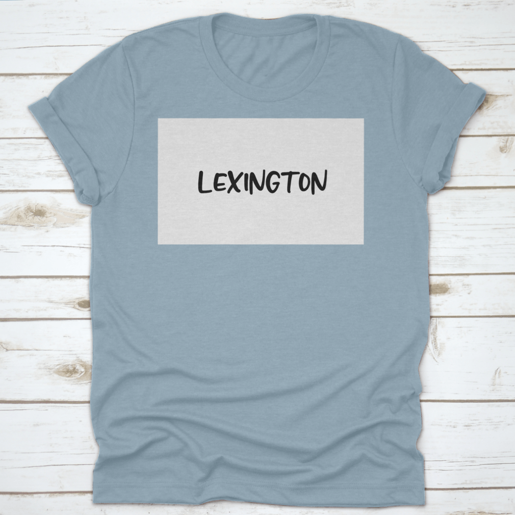 Modern Calligraphy Text of Lexington featuring elegant handwritten typography on a soft cotton fabric.