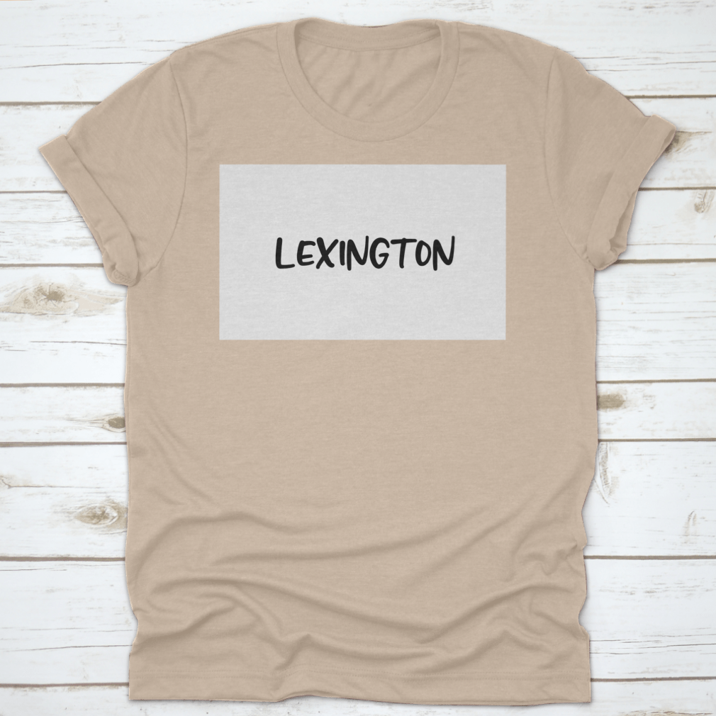 Modern Calligraphy Text of Lexington featuring elegant handwritten typography on a soft cotton fabric.