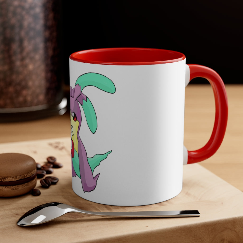 Molepha Accent Coffee Mug with colorful interior and handle, showcasing a modern two-tone design.