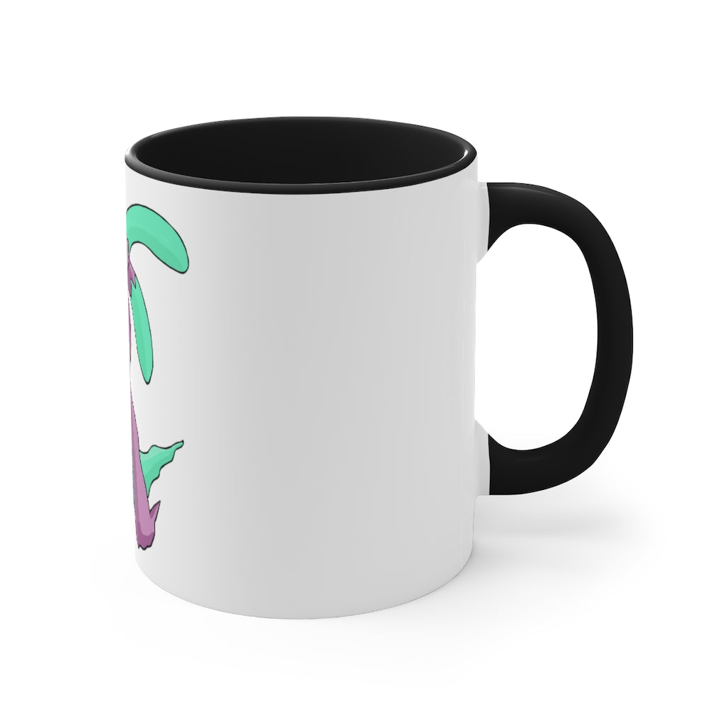 Molepha Accent Coffee Mug with colorful interior and handle, showcasing a modern two-tone design.