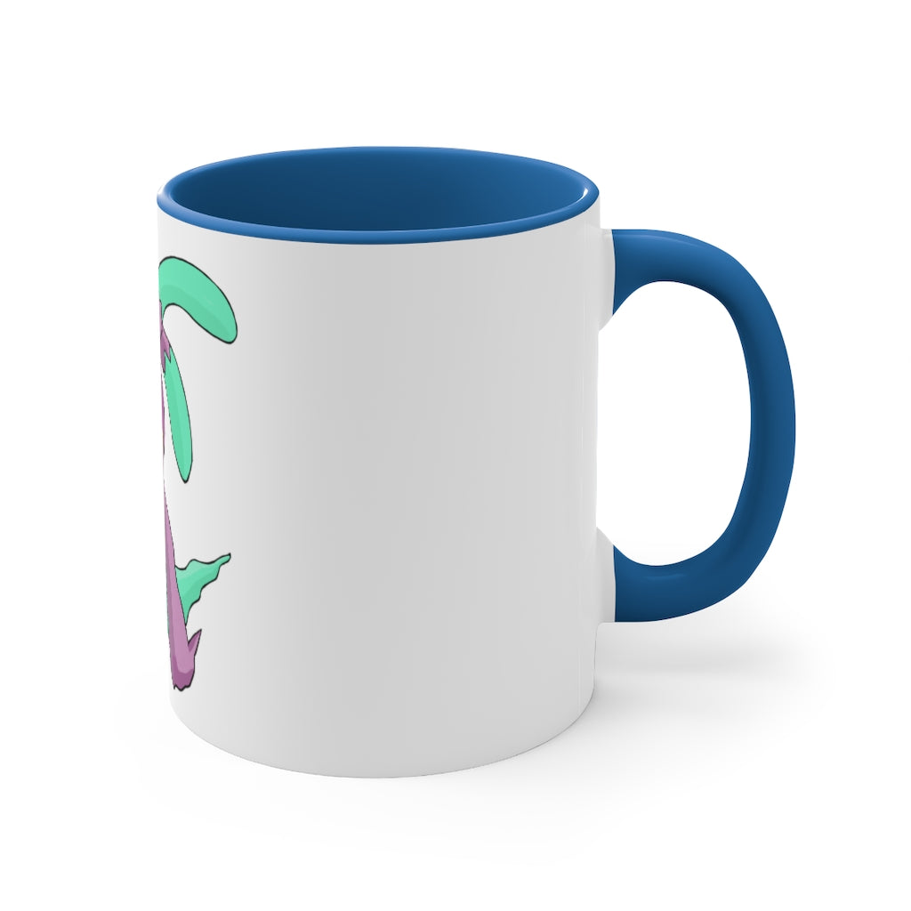 Molepha Accent Coffee Mug with colorful interior and handle, showcasing a modern two-tone design.