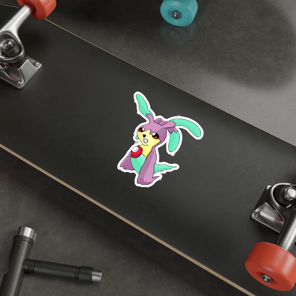 Molepha Die-Cut Stickers showcasing various custom designs on a smooth surface.