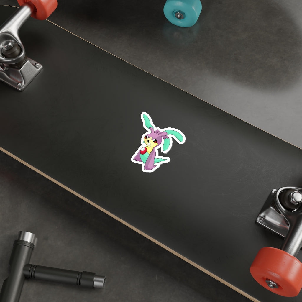 Molepha Die-Cut Stickers showcasing various custom designs on a smooth surface.