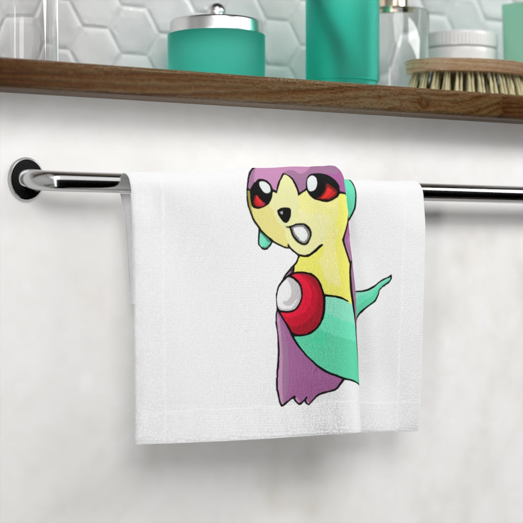 Molepha Face Towel featuring a customizable polyester front and soft cotton back, ideal for personal designs.