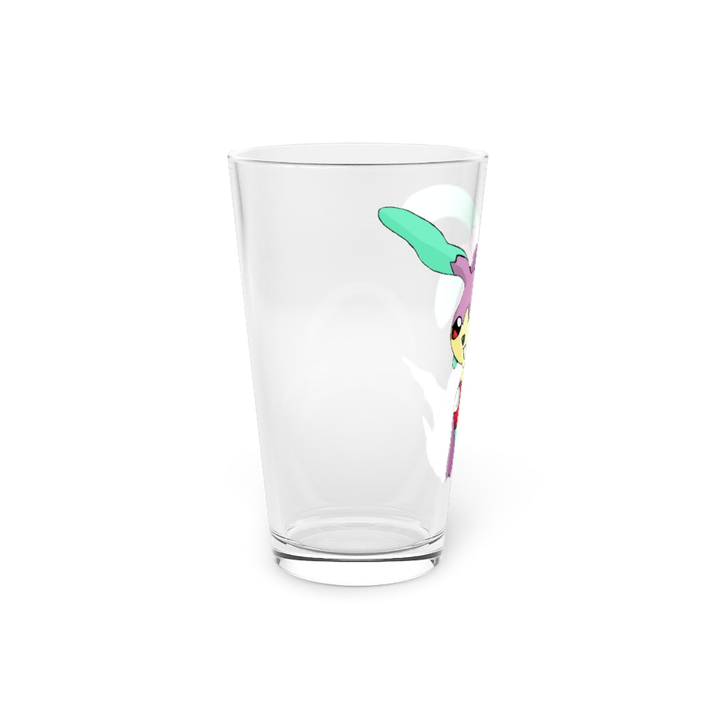 Molepha Pint Glass, 16oz, clear glass with custom printing options, ideal for beverages.