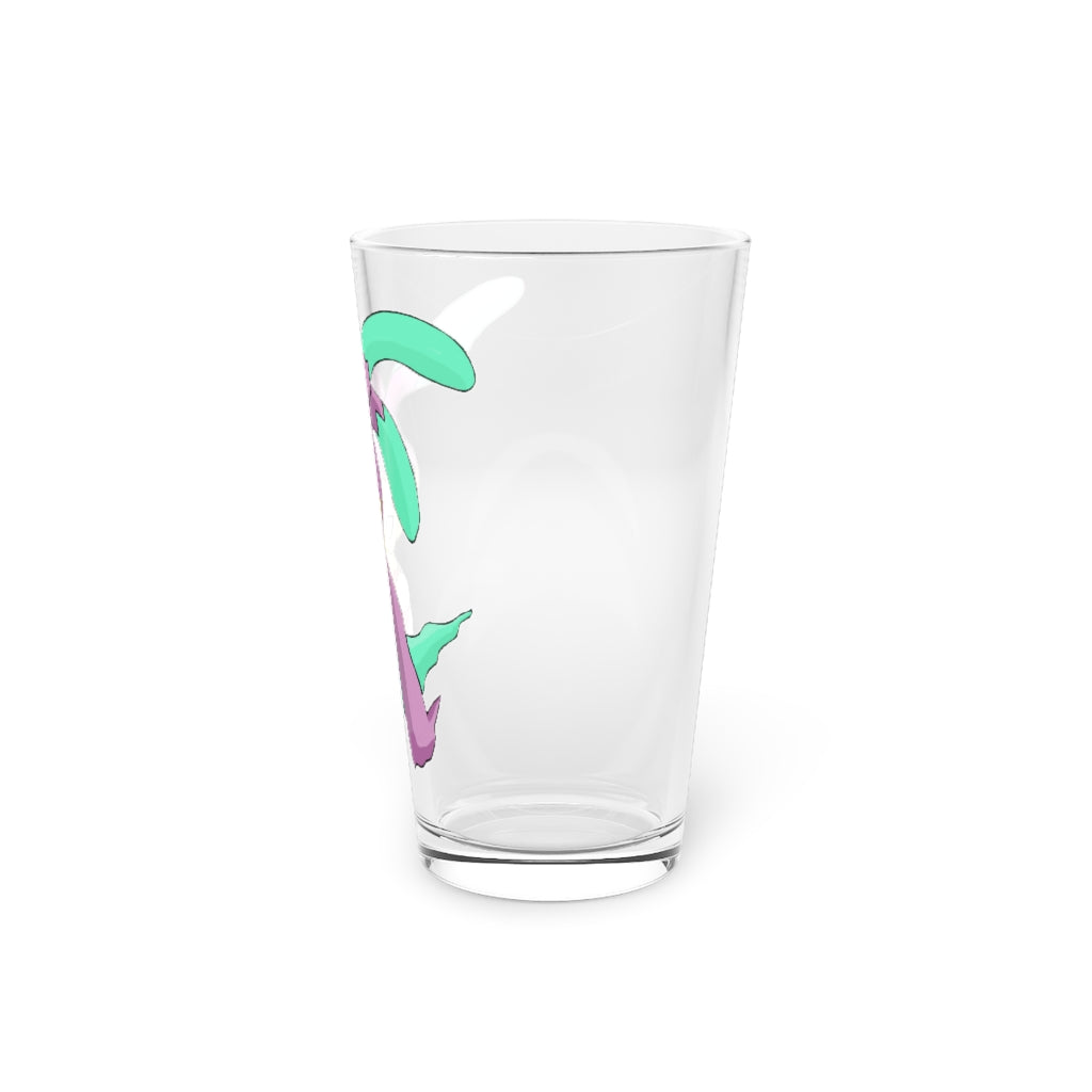 Molepha Pint Glass, 16oz, clear glass with custom printing options, ideal for beverages.