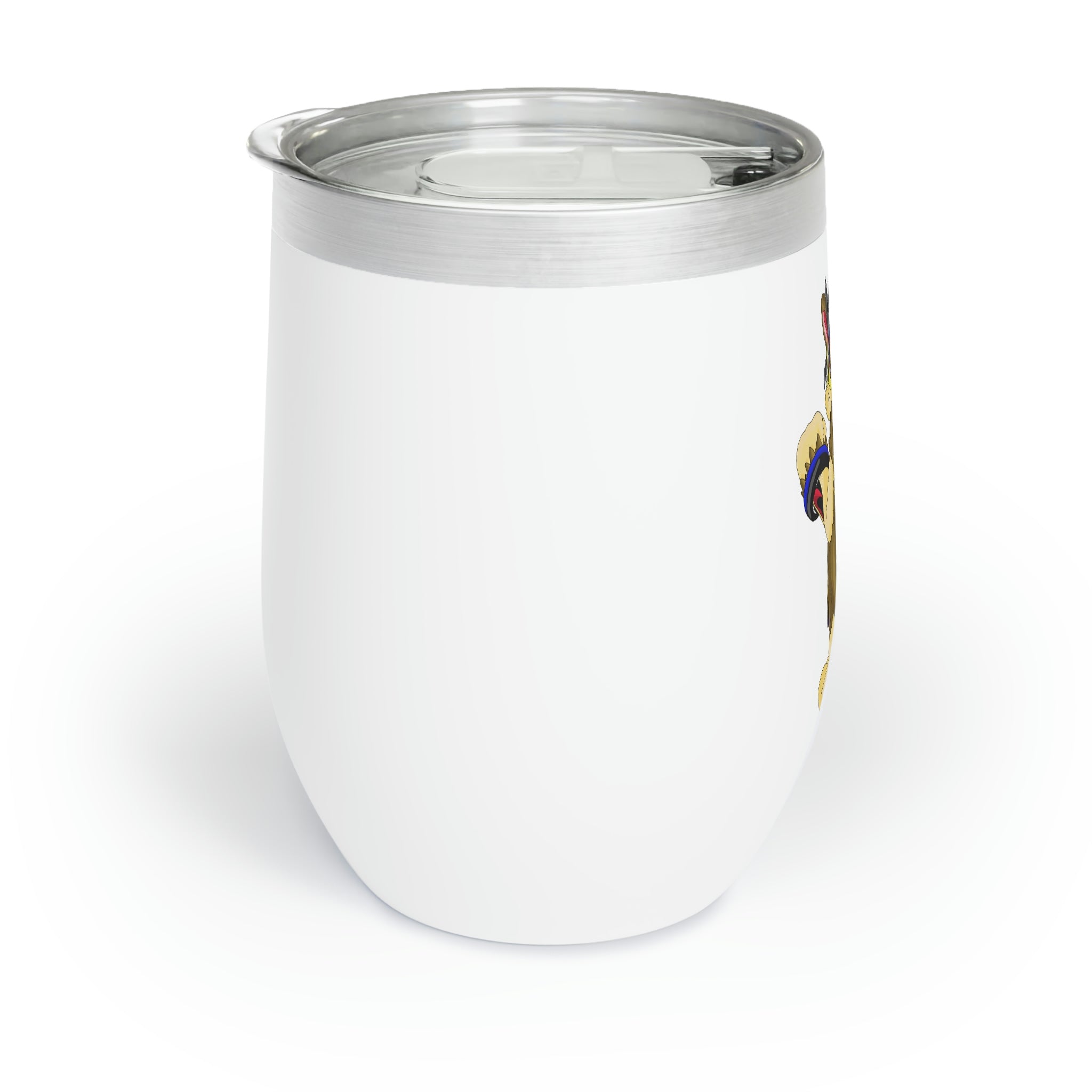 Moongenchen Chill Wine Tumbler in stainless steel with a sleek design, perfect for wine and other beverages.