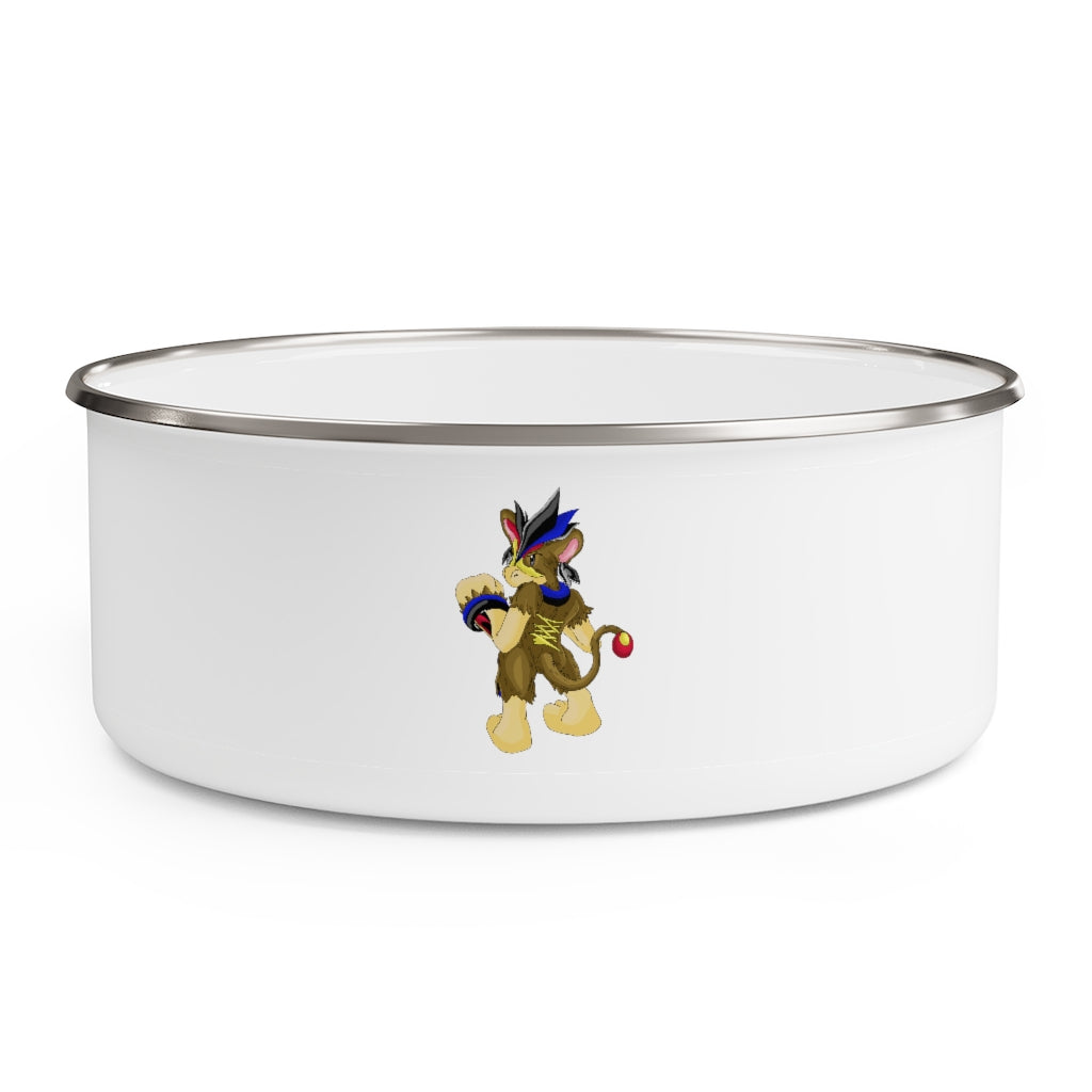 Moongenchen Enamel Bowl featuring a stylish design, translucent lid, and anti-slip backing, available in three sizes.