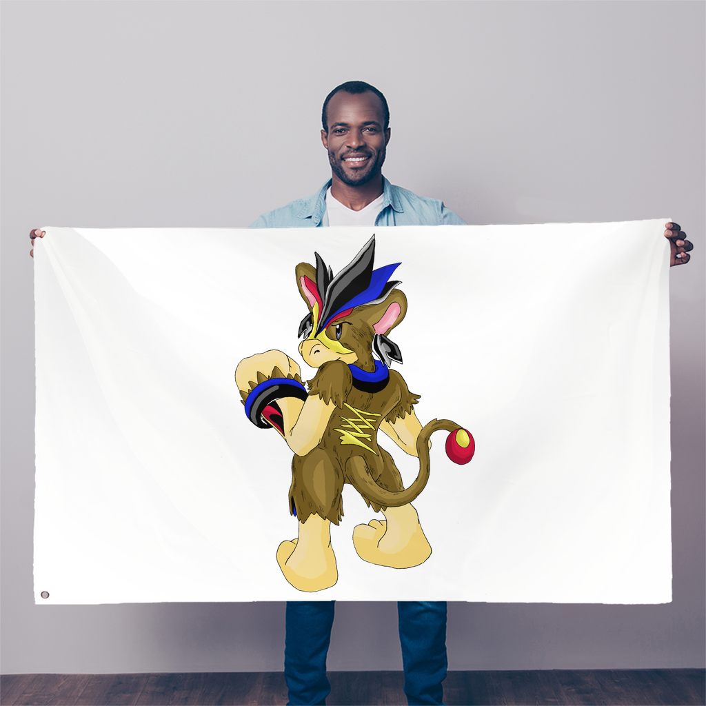 Moongenchen Sublimation Flag measuring 5FT x 3FT, made from durable polyester fabric with vibrant colors and double-stitched edges.