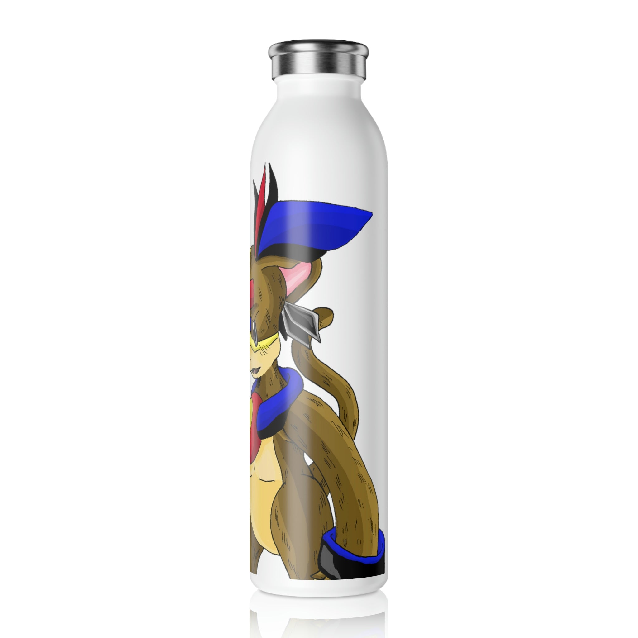 Moongenki Slim Water Bottle with matte finish and silver cap, showcasing customizable design options.