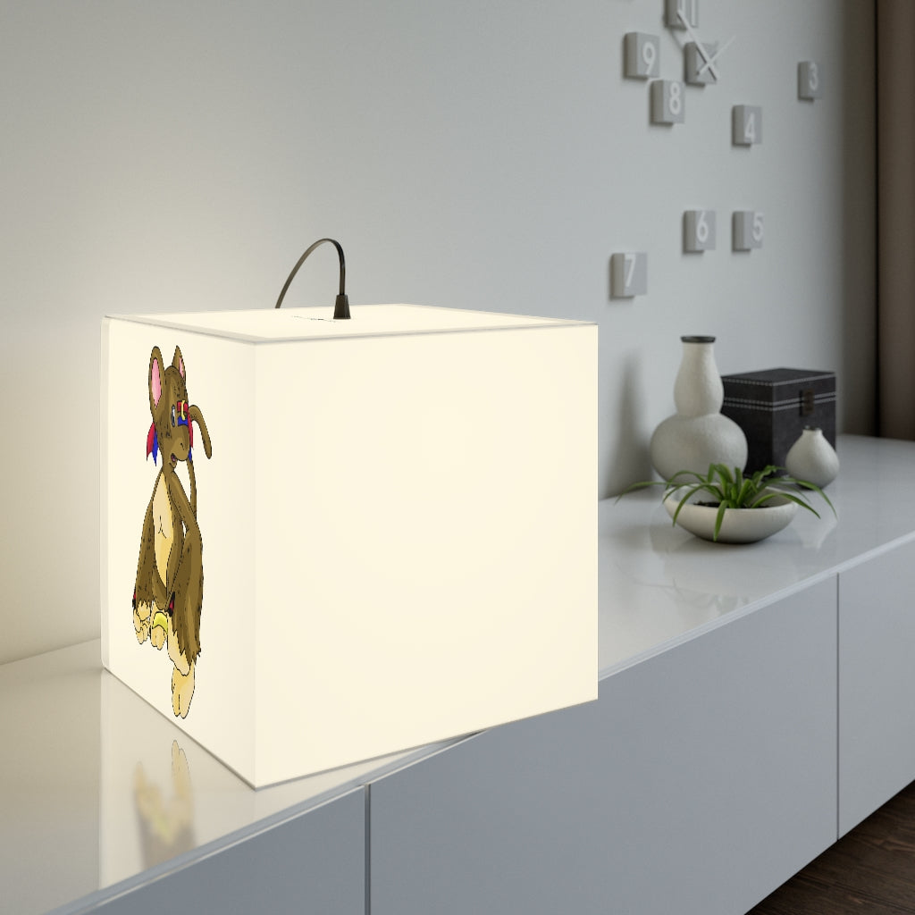 Moonki Personalized Lamp showcasing a unique cube design, available in two sizes, perfect for indoor decoration.