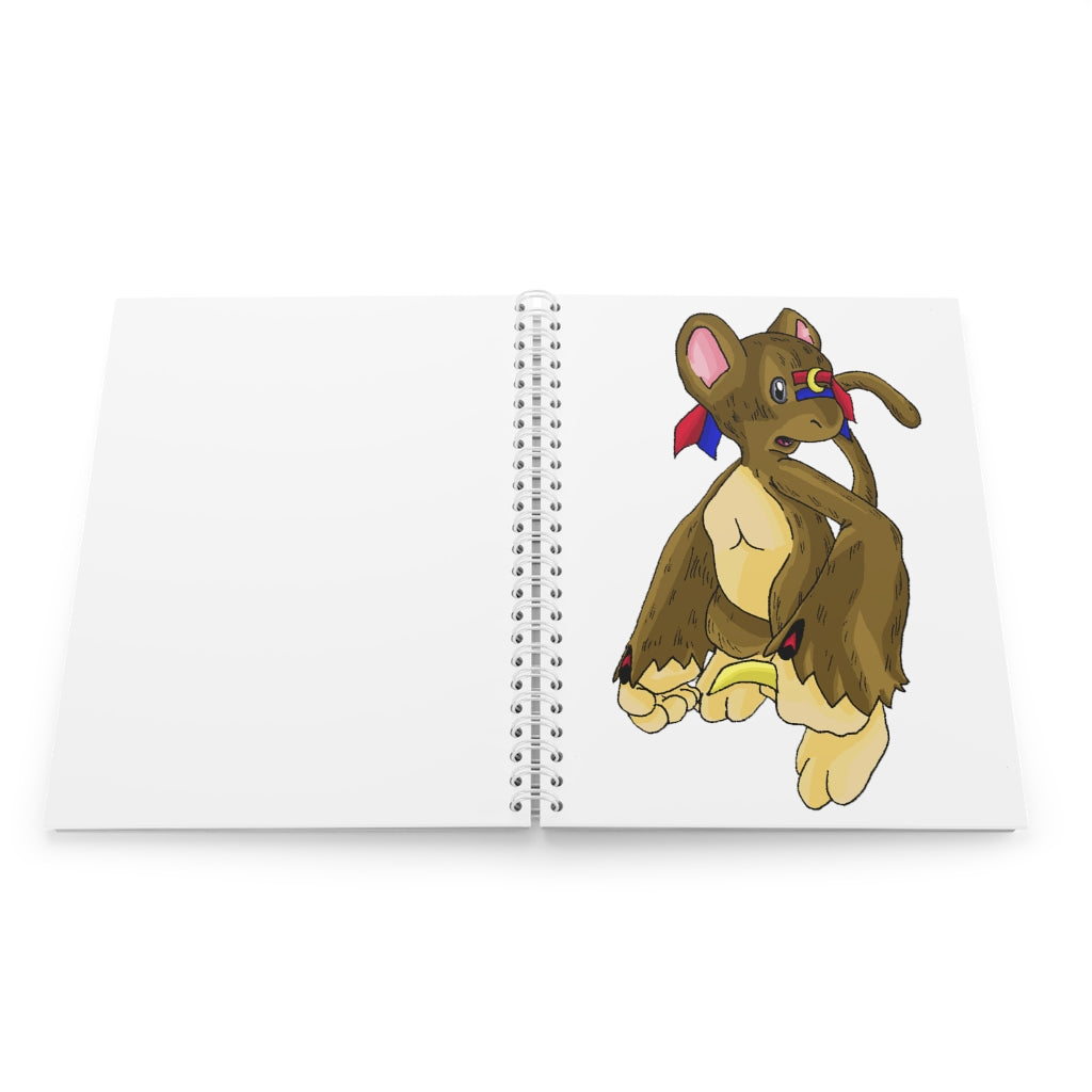 Moonki Spiral Notebook with customizable covers and wide-ruled pages, featuring a semi-gloss laminated finish.