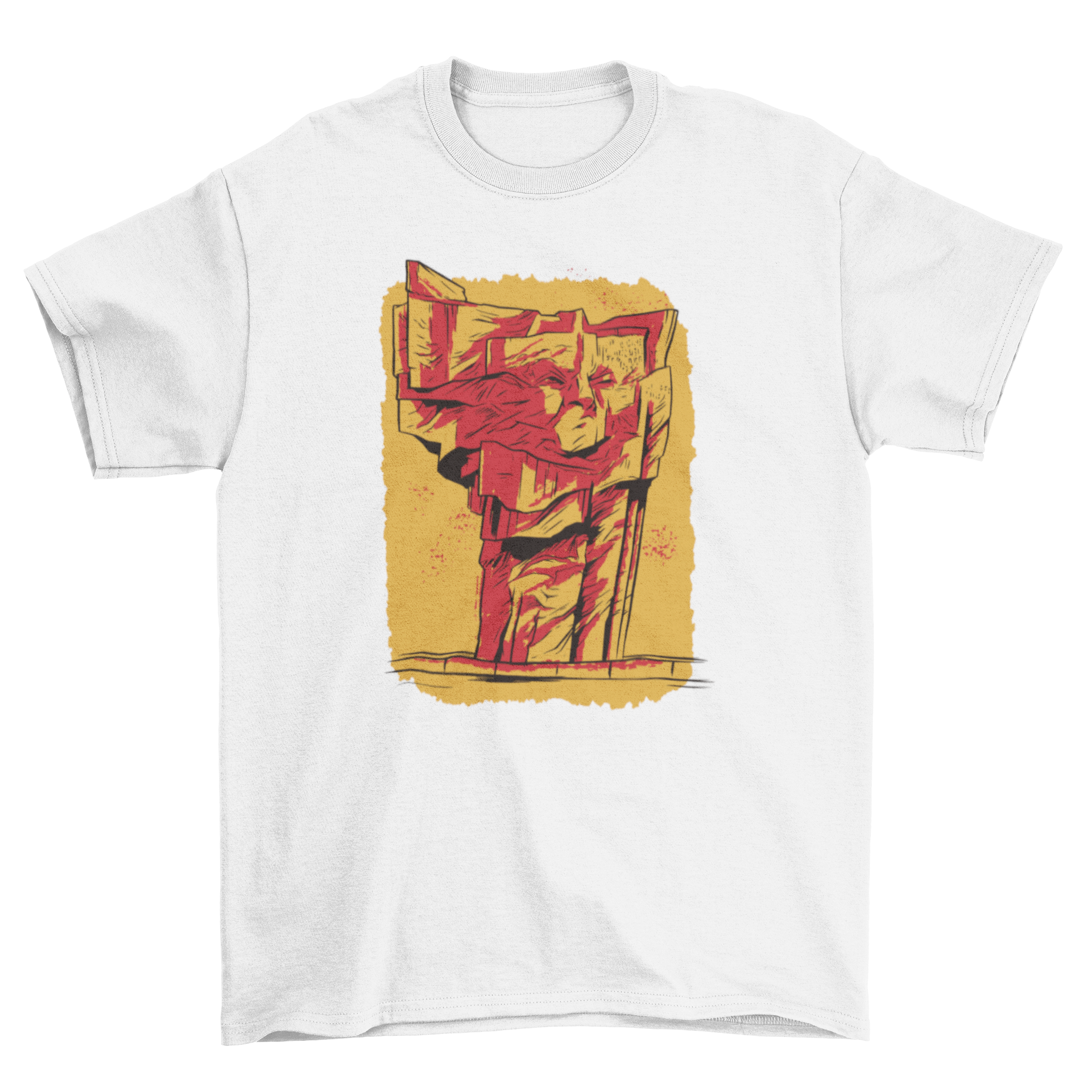 A stylish t-shirt featuring a detailed sketch illustration of a famous monument, perfect for art enthusiasts.