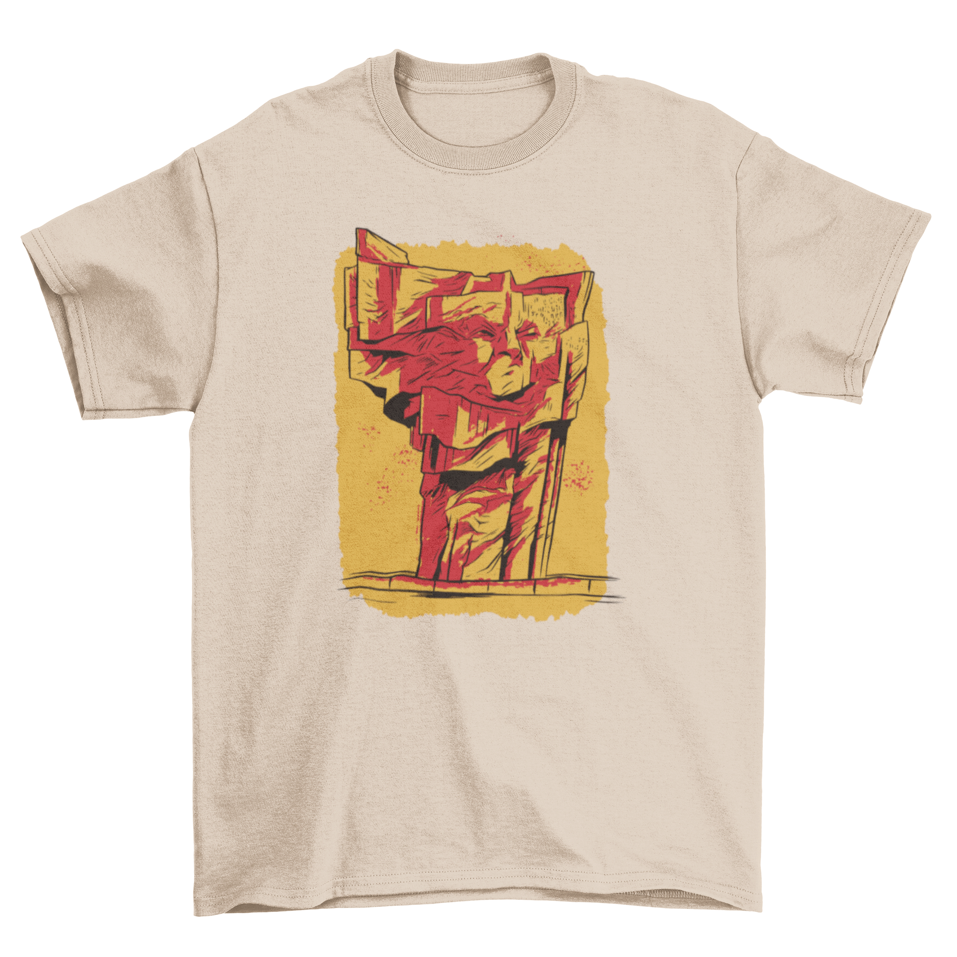 A stylish t-shirt featuring a detailed sketch illustration of a famous monument, perfect for art enthusiasts.