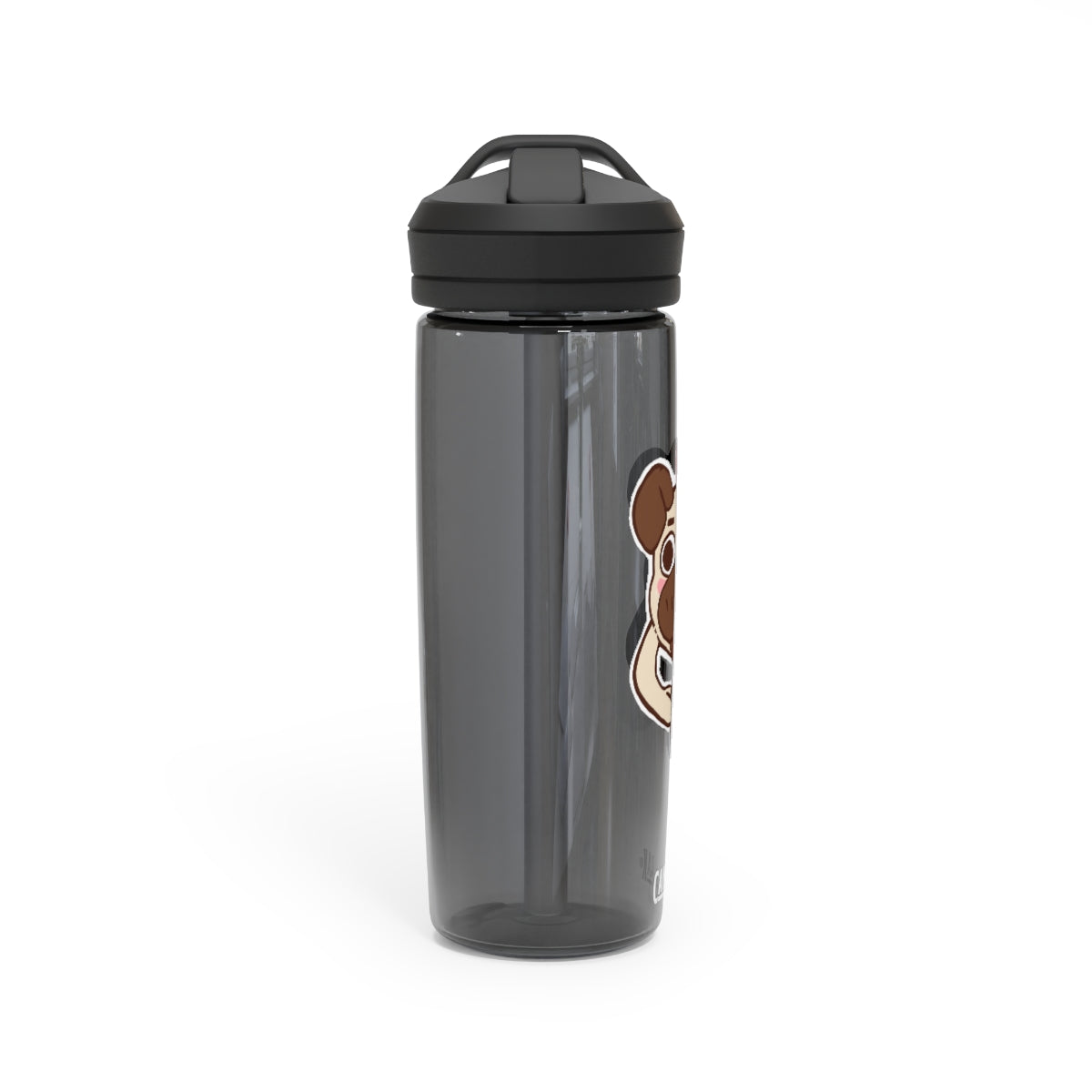 More Pug Coffee Please CamelBak Eddy® Water Bottle in 20oz and 25oz sizes, featuring a playful pug design and a durable Tritan™ body.