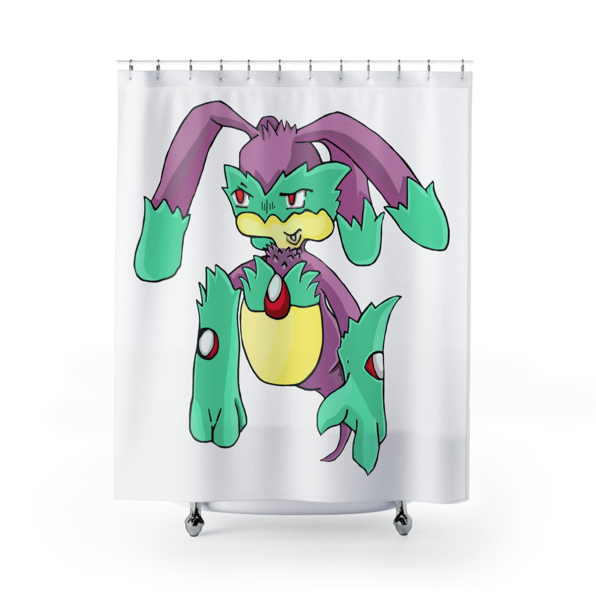 Morphesis Shower Curtain featuring vibrant custom designs on durable polyester fabric, perfect for enhancing bathroom decor.