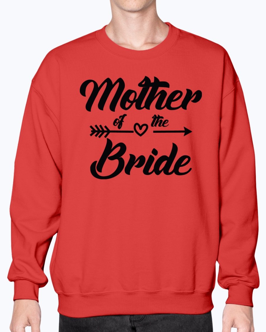 A stylish crew sweatshirt for the Mother of the Bride, featuring soft fleece knit and a comfortable fit, perfect for wedding celebrations.