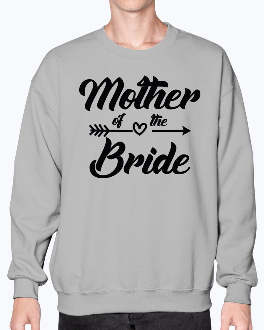 A stylish crew sweatshirt for the Mother of the Bride, featuring soft fleece knit and a comfortable fit, perfect for wedding celebrations.