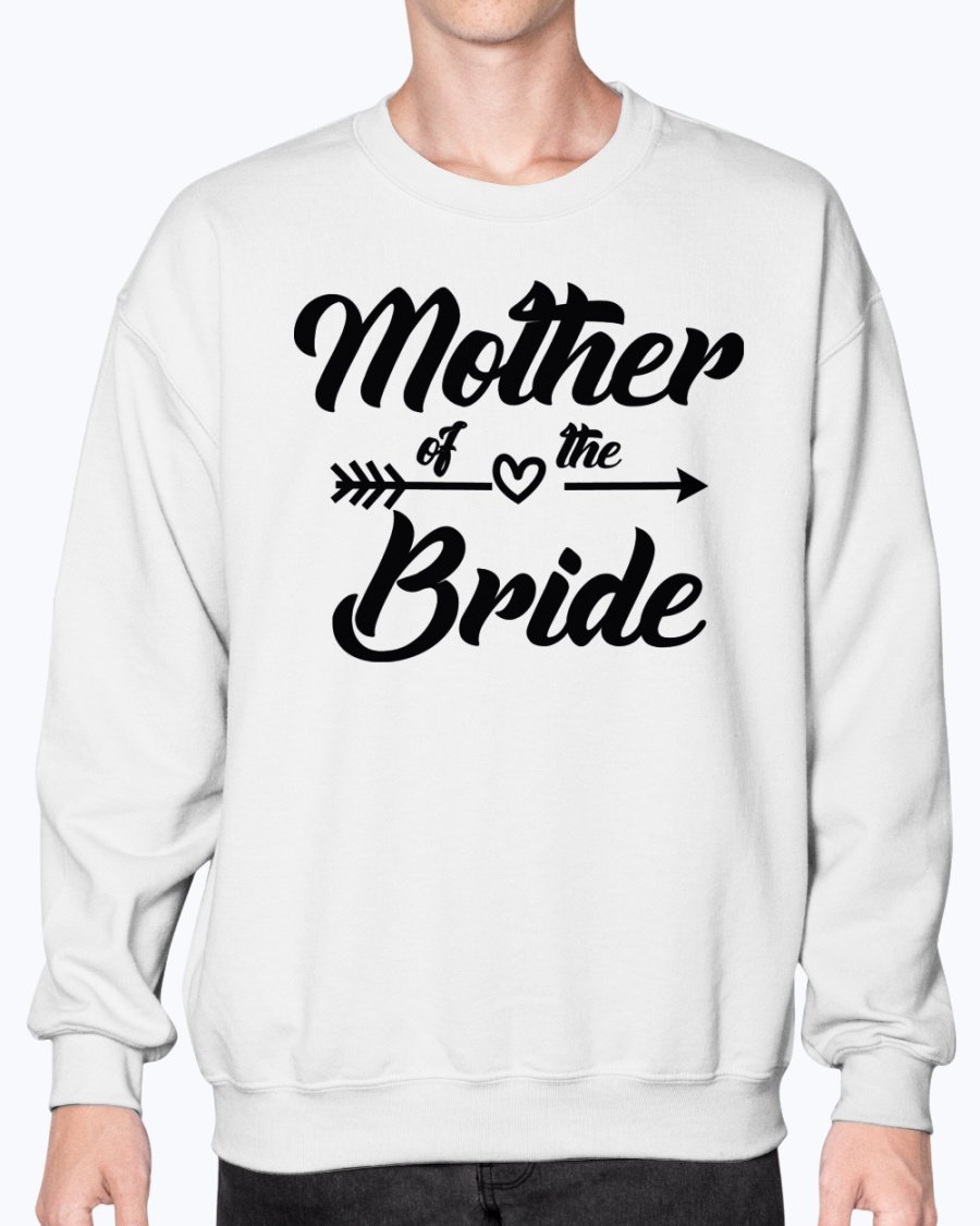 A stylish crew sweatshirt for the Mother of the Bride, featuring soft fleece knit and a comfortable fit, perfect for wedding celebrations.