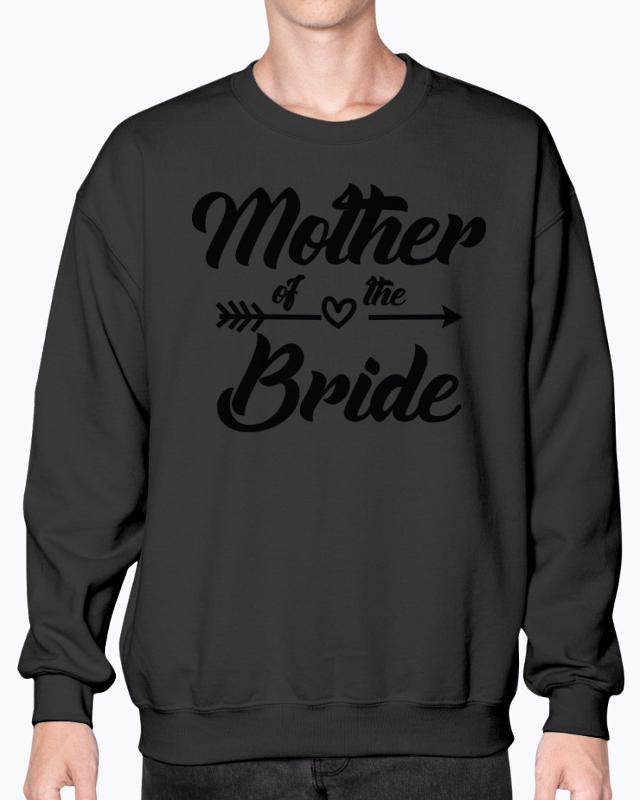 A stylish crew sweatshirt for the Mother of the Bride, featuring soft fleece knit and a comfortable fit, perfect for wedding celebrations.