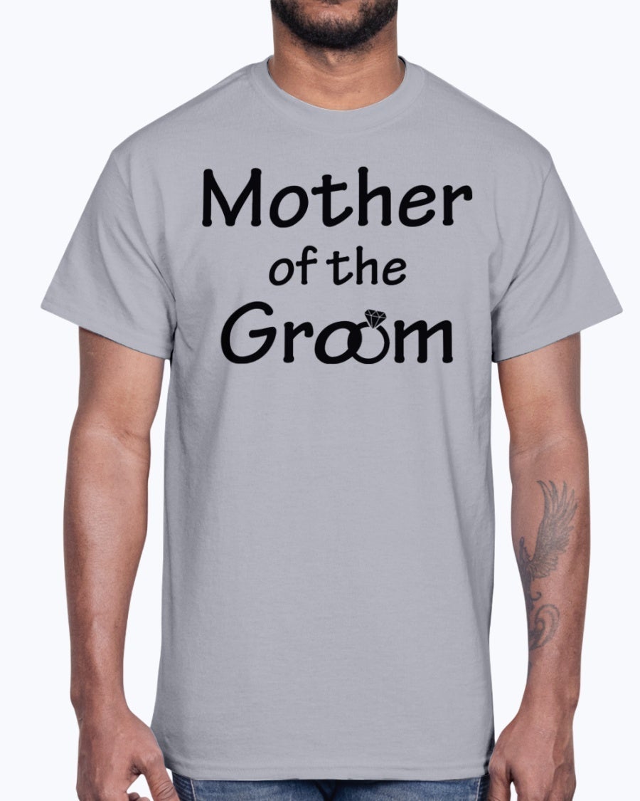 Mother of the Groom cotton tee, featuring a classic fit and elegant design, perfect for bridal and wedding celebrations.