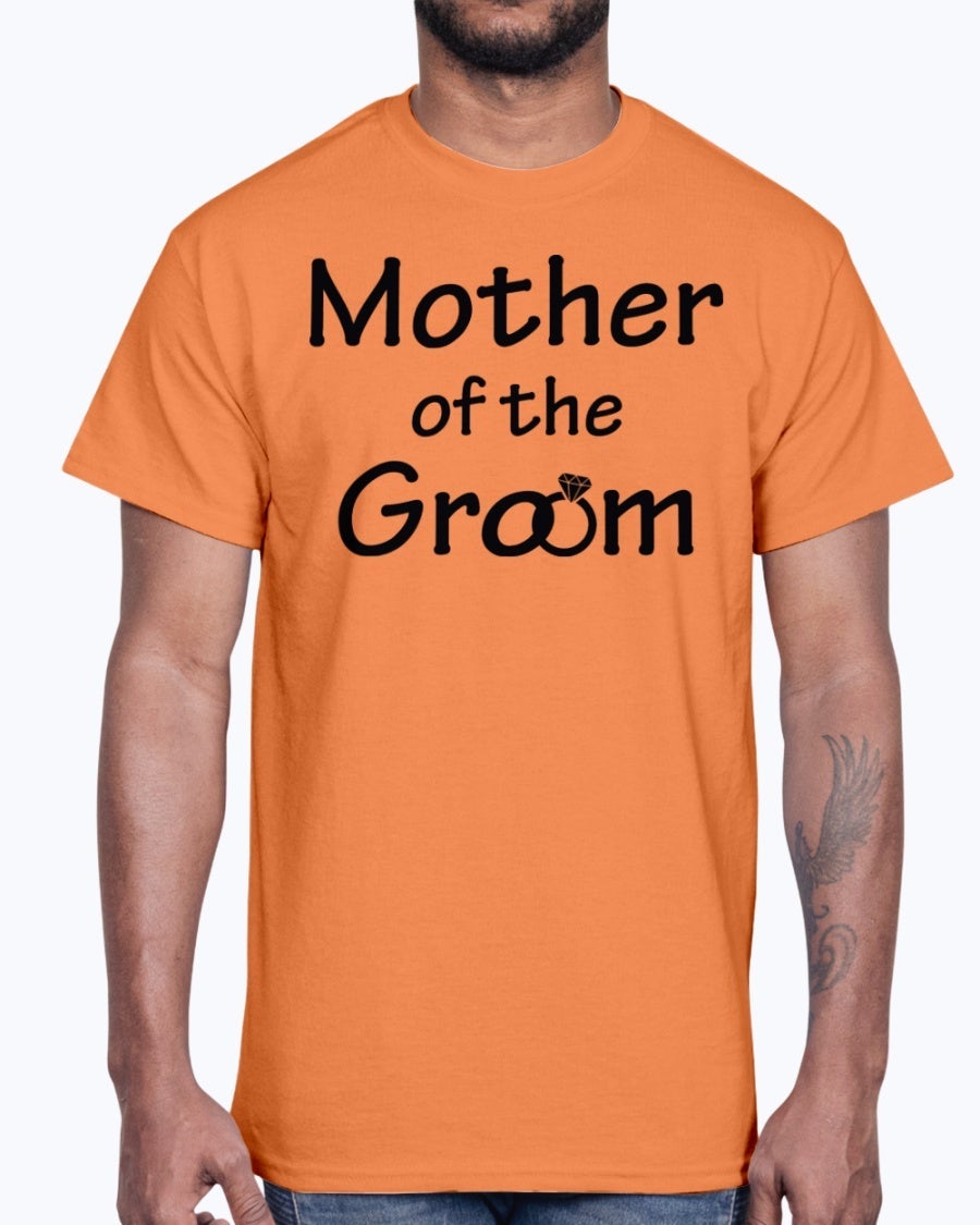 Mother of the Groom cotton tee, featuring a classic fit and elegant design, perfect for bridal and wedding celebrations.