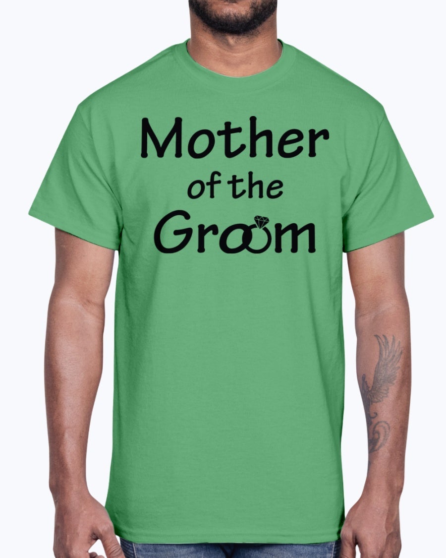 Mother of the Groom cotton tee, featuring a classic fit and elegant design, perfect for bridal and wedding celebrations.